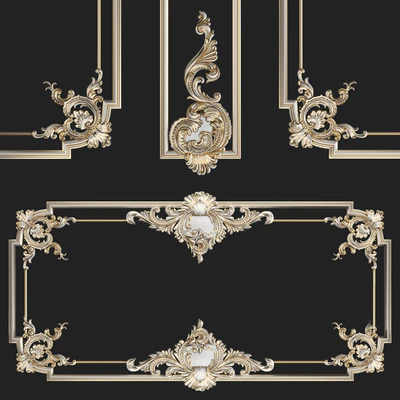 Plaster decorative frame 2 — Ver 3