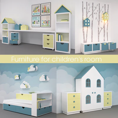 Furniture for children's room, мебель для детской — Скачать