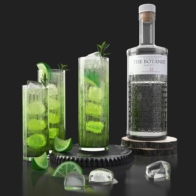 The Botanist gin and mojito with ice — Скачать