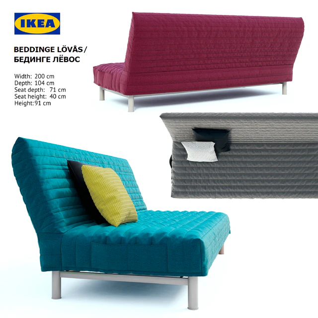 Ikea BEDDINGE LOVAS sofa-bed / БЕДИНГЕ ЛЁВОС Диван-кровать — Скачать