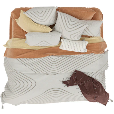 Adairs Ollie Tufted Vanilla Quilt Cover — Вид 5