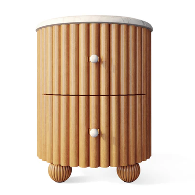 Chest of drawers oval bedside table Carlisle Soho Home — Ver 4