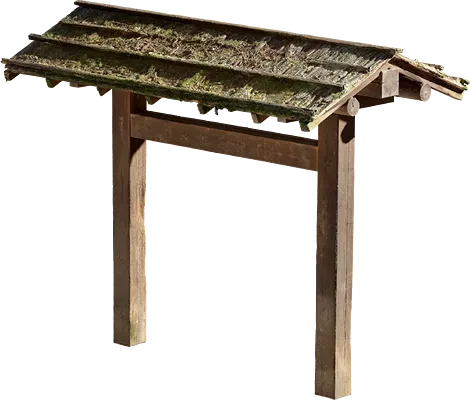 japanese wooden well roof 001 — Descargar