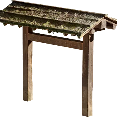 japanese wooden well roof 001 — Descargar