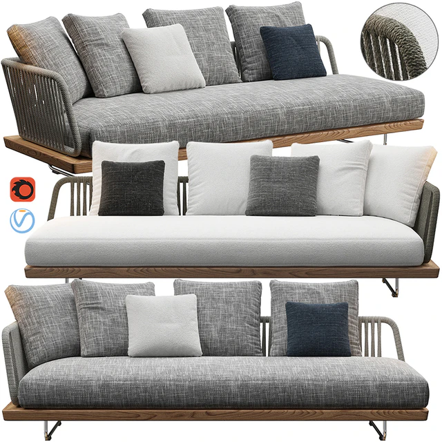 Sunray sofa Minotti outdoor — Скачать
