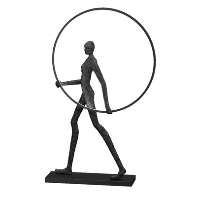 Floor lamp Man carries light circle — Ver 1