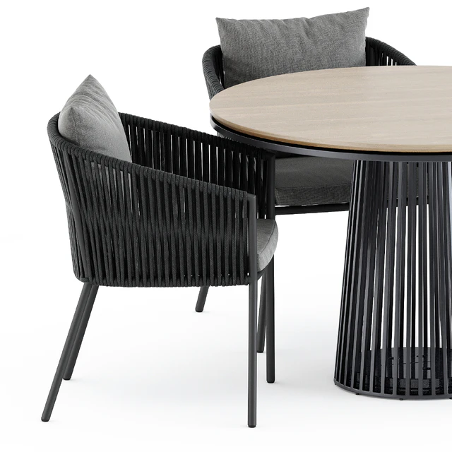 Porto Dining Chair by burkedecor and Grid table by solpuri — Скачать