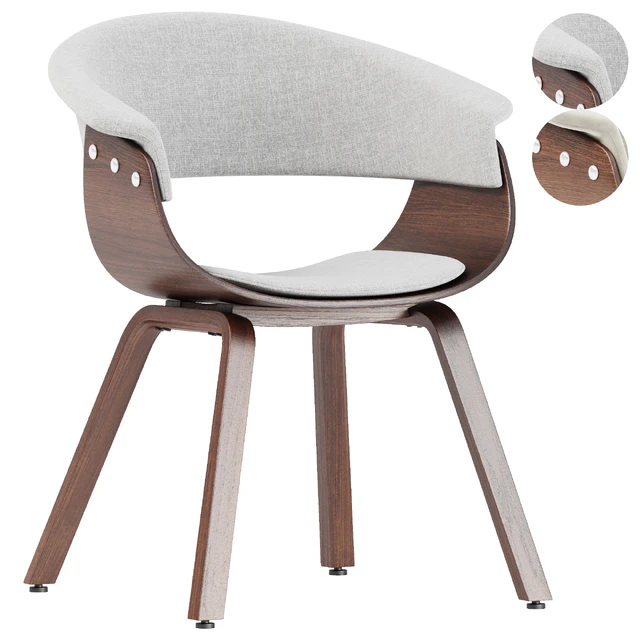 Walnut Wood Modern Dining Chair — Descargar