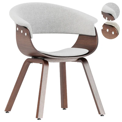Walnut Wood Modern Dining Chair — Ver 3