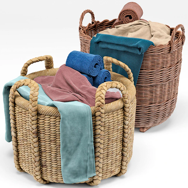 Borocay Wicker Floor Basket, Blossom Hand Woven Basket — Descargar
