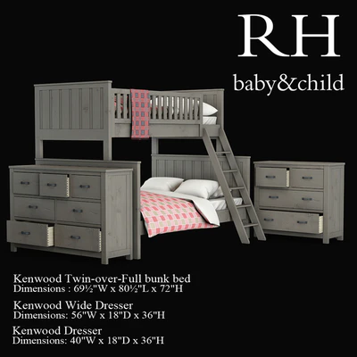 Kenwood Twin-over-Full bunk bed — Скачать