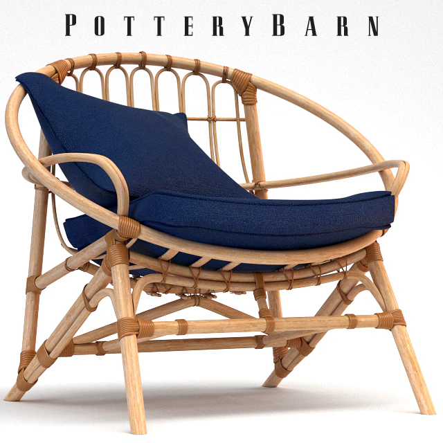 Кресло Pottery Barn Luling Rattan Chair — Скачать