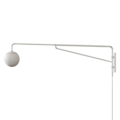 SIMRISHAMN SIMRISHAMN Wall lamp with swivel stand, chrome / milk glass — Ver 2