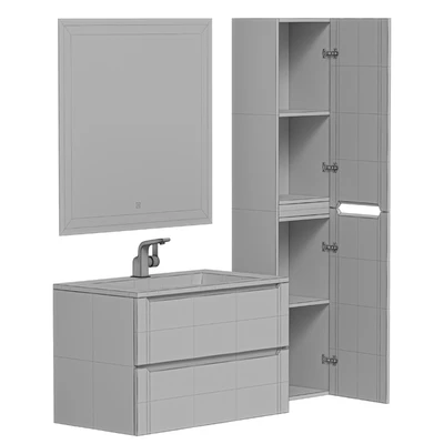 Bathroom furniture set Uperwood Tanos 80 cm — Ver 4