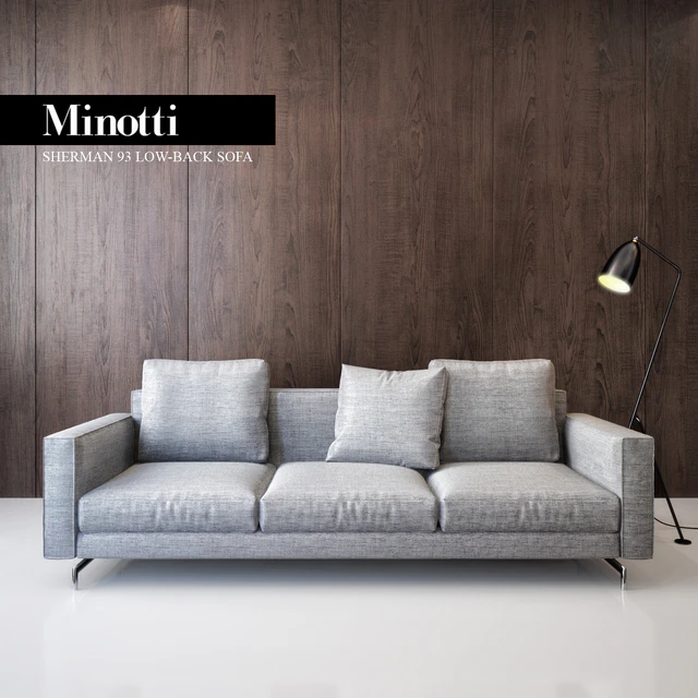 Minotti Sherman 93 low-back sofa — Скачать