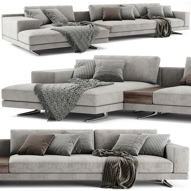 Poliform Mondrian Chaise Longue Sofa — Descargar