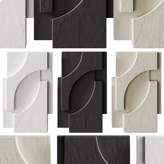 Декоративное панно SERIF RELIEF by  Kristina Dam Studio — Скачать