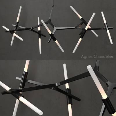 Agnes Chandelier 14 lights BLACK — Ver 1