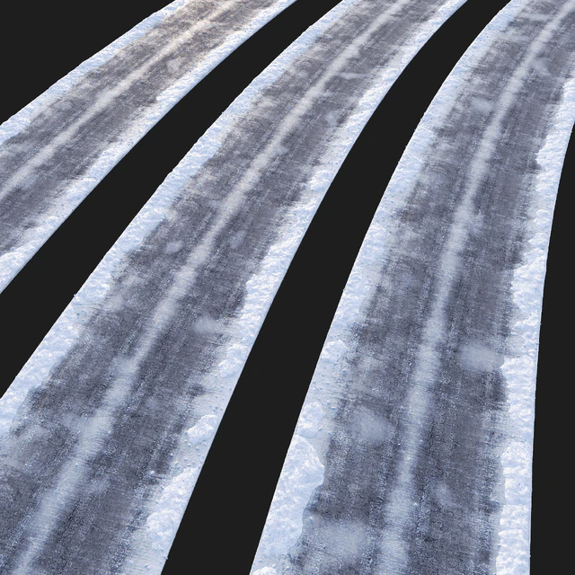 Snowy road. Editable — Descargar