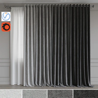 Set of portieres 42. Gray scale — Ver 1
