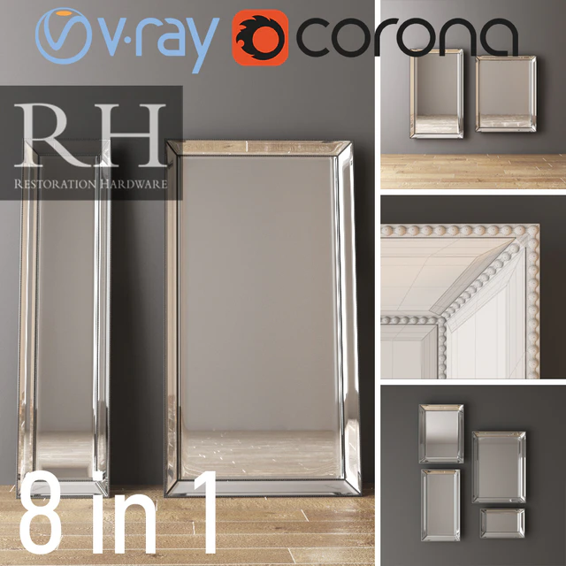 RH VENETIAN MIRRORS SET SILVER — Descargar