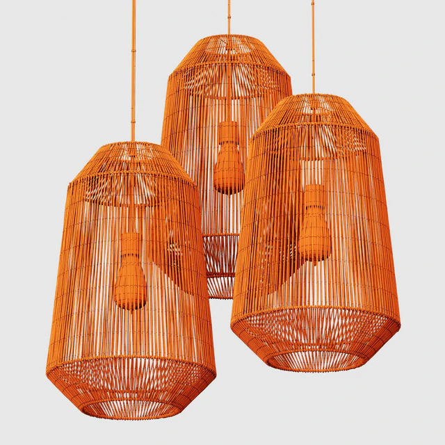 Lamp wood rotang wicker barrel n3 / Лампа плетеная из ротанга "Бочка" №3 — Скачать