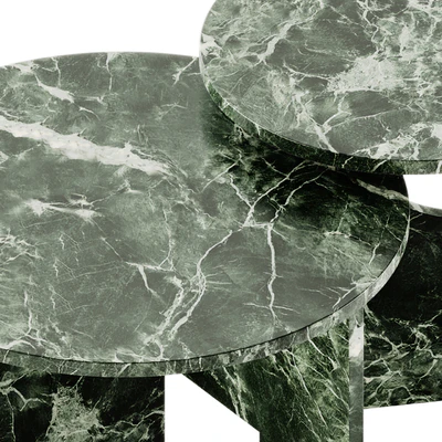 NICOLINE MONDRIAN Round marble coffee table — Ver 4