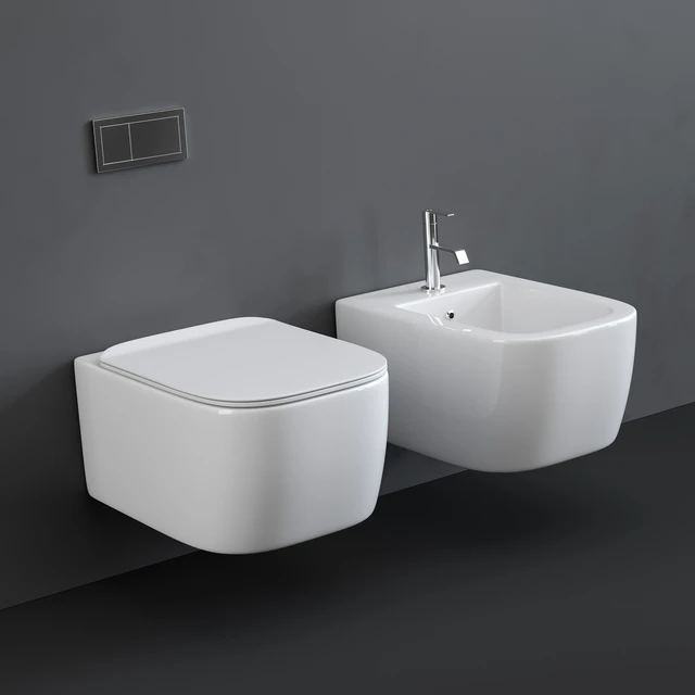 Antonio Lupi Komodo Wall Hung Toilet and Bidet — Descargar