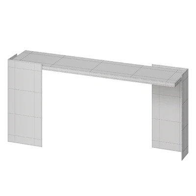 Baker Wrap Console Marble Top — Ver 3