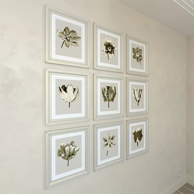 Charlotte Morgan Watercolour Tulips Sepia Nine Piece — Ver 3