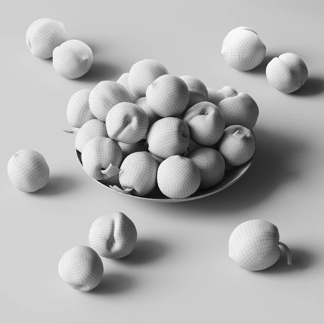 Peaches on a plate — Descargar