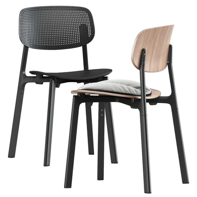 Colander chair and wood chair and Elephant table by Kristalia — Ver 2