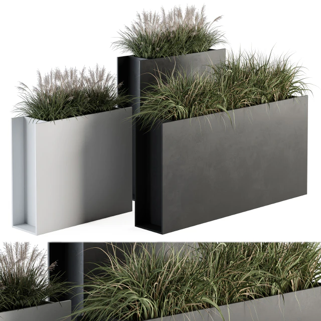 Outdoor Plant Set 288 - Grass in Plant Box — Descargar