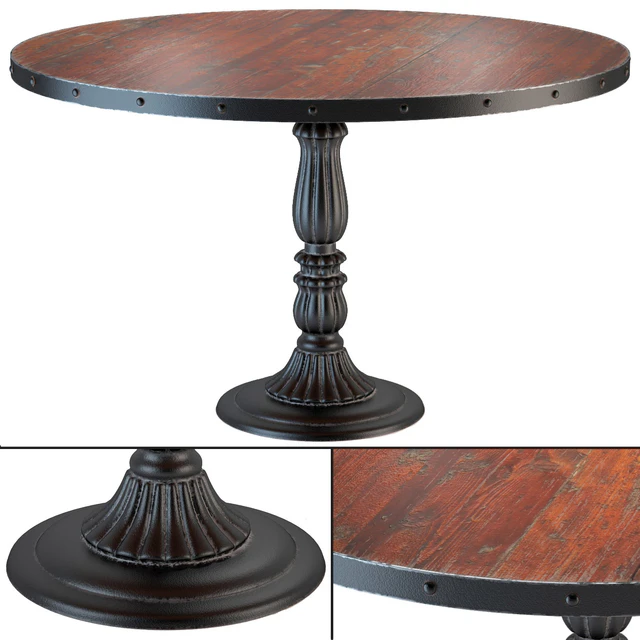 French Soda Fountain old wood dining table — Descargar
