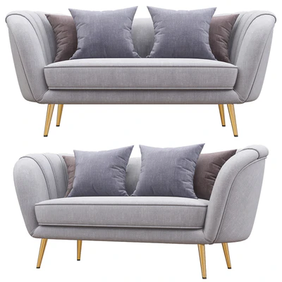 Deals on Alexandrea Velvet Flared Arm Loveseat — Ver 4