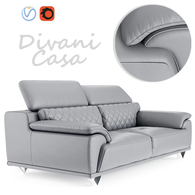 Sofa Divani Casa Wolford Modern Gray — Descargar