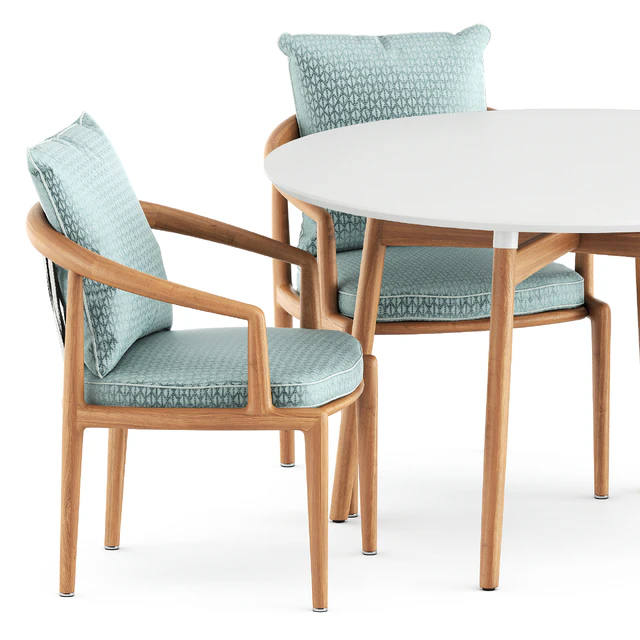 Secret garden chair by Poltrona Frau and BA103 round table by Carl Hansen and Son — Скачать
