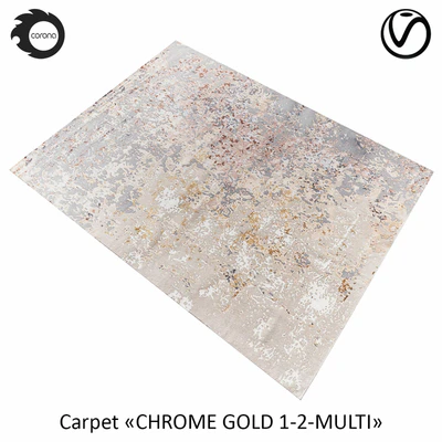 Индийский ковёр шерстяной  «CHROME GOLD»  1-2-MULTI — Вид 3
