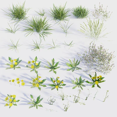 Spring grass with dandelions — Ver 5