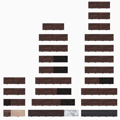 Series of bollards by Minotti, Superblocks collection — Ver 4