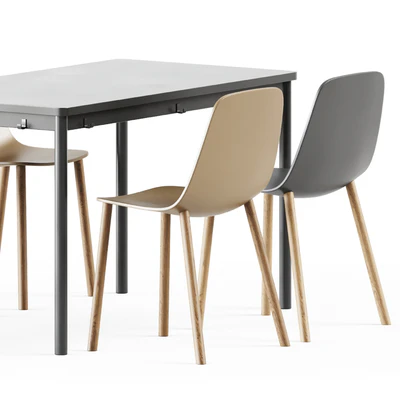 Tommaryd table by Ikea and Maarten Plastic Chair by Viccarbe — Вид 6
