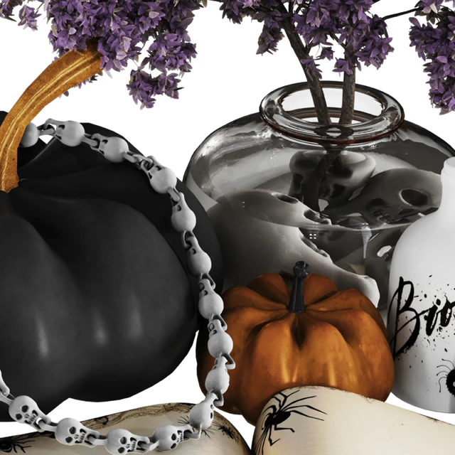 Halloween Ghost and skull Decorative Set 06 — Скачать