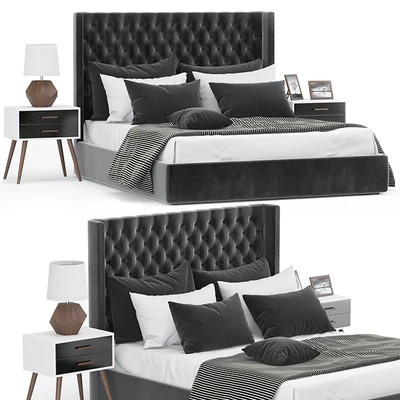 Dark chesterfield bed — Ver 1