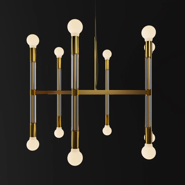 Acrylic Framework Chandelier – Round — Скачать
