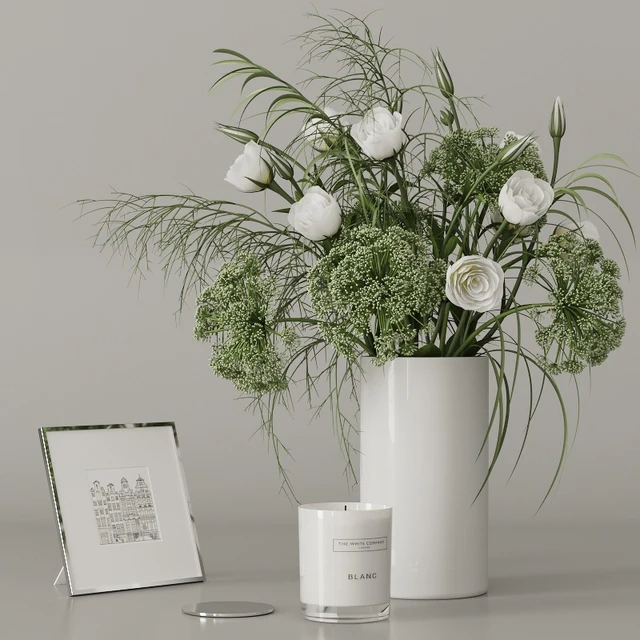 Decorative set with a green bouquet — Descargar