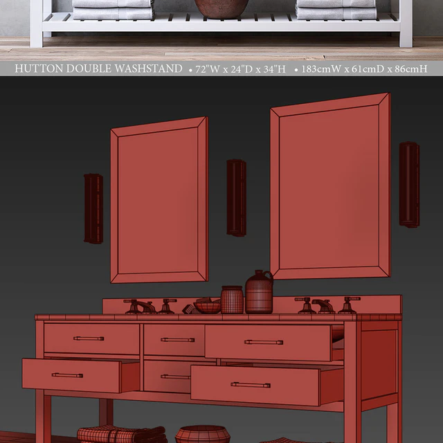 HUTTON DOUBLE WASHSTAND — Скачать
