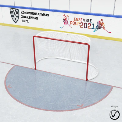 Hockey box 30x60 m. with KHL markings — Ver 3