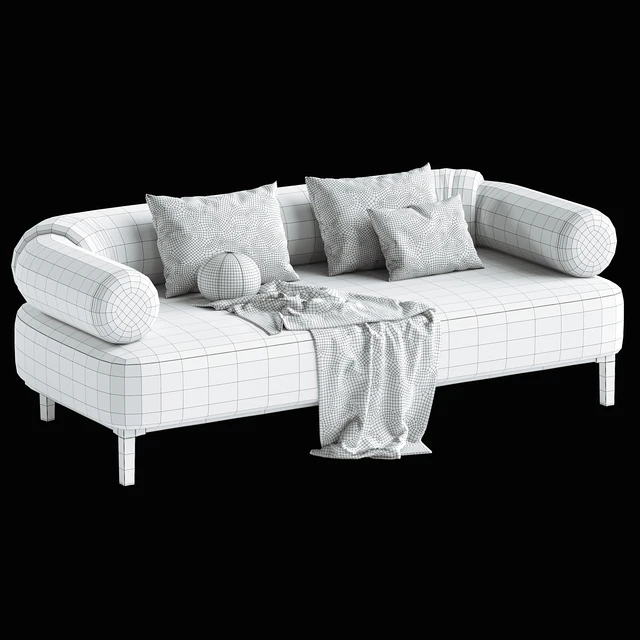 Contemporary Sofa Upholstered in Bouclé Fabric — Descargar