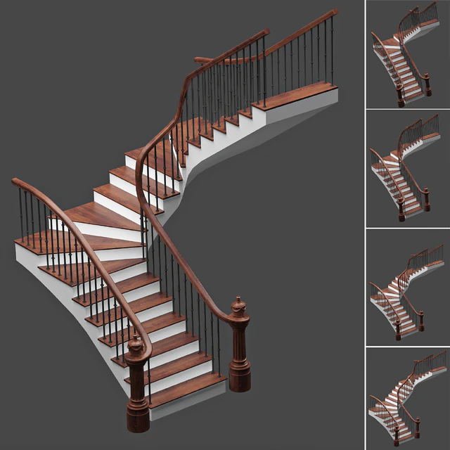 Set of stairs with 4 style — Descargar