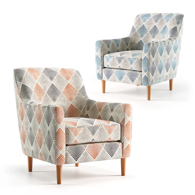 Sven Sunset / Denim Accent Chair — Descargar